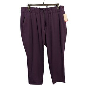 Livi by Lane Bryant Womens Ankle Trousers Purple Size 18/20 Quick-Dry Wicking St